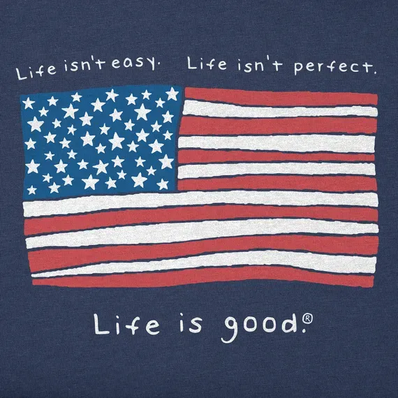 Women's Life is Good America Simply True Crew