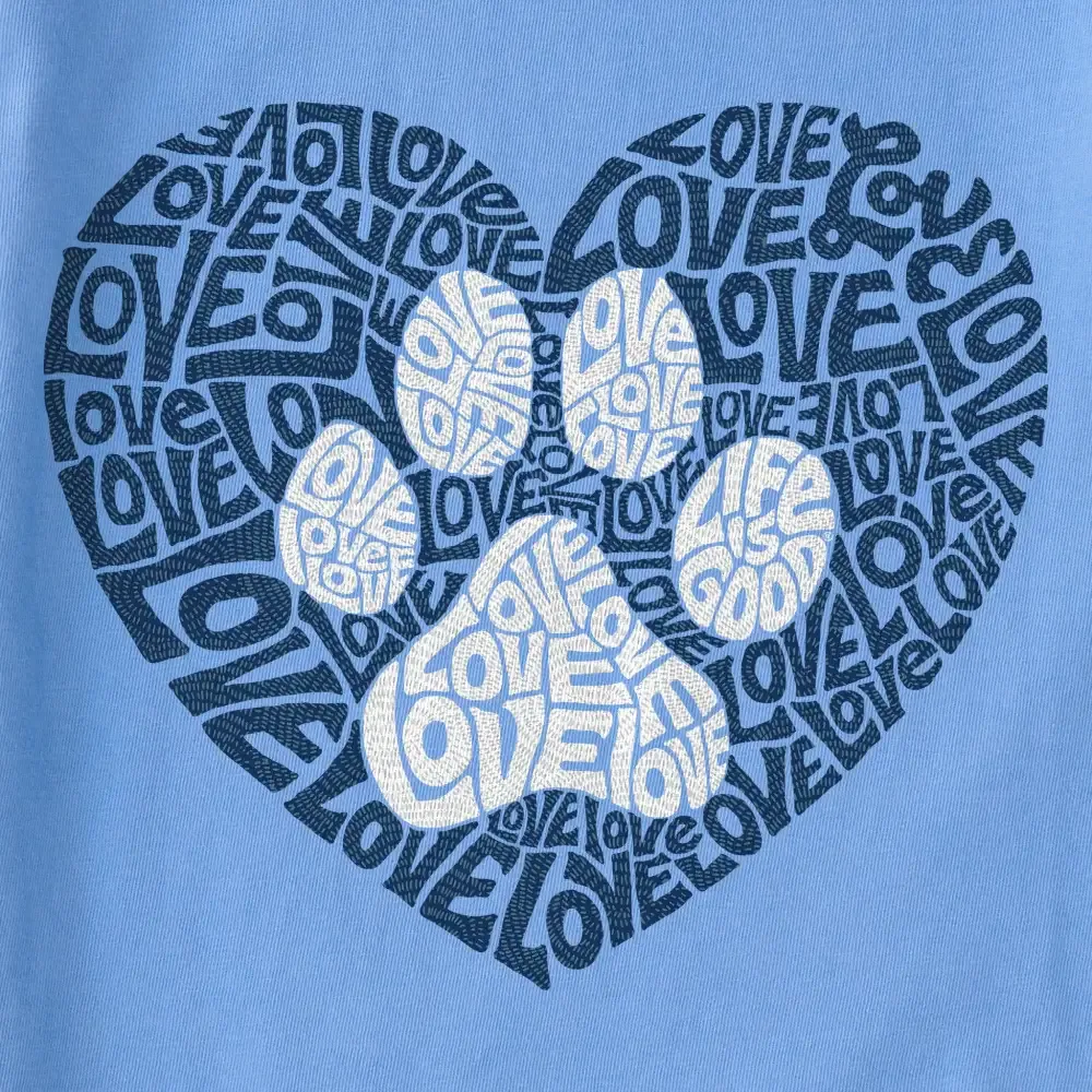 Women's Animal Heart Short Sleeve Crusher Vee