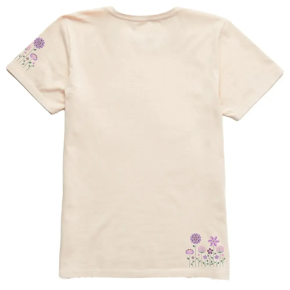 Women's Linear Flower Garden Short Sleeve Crusher Tee