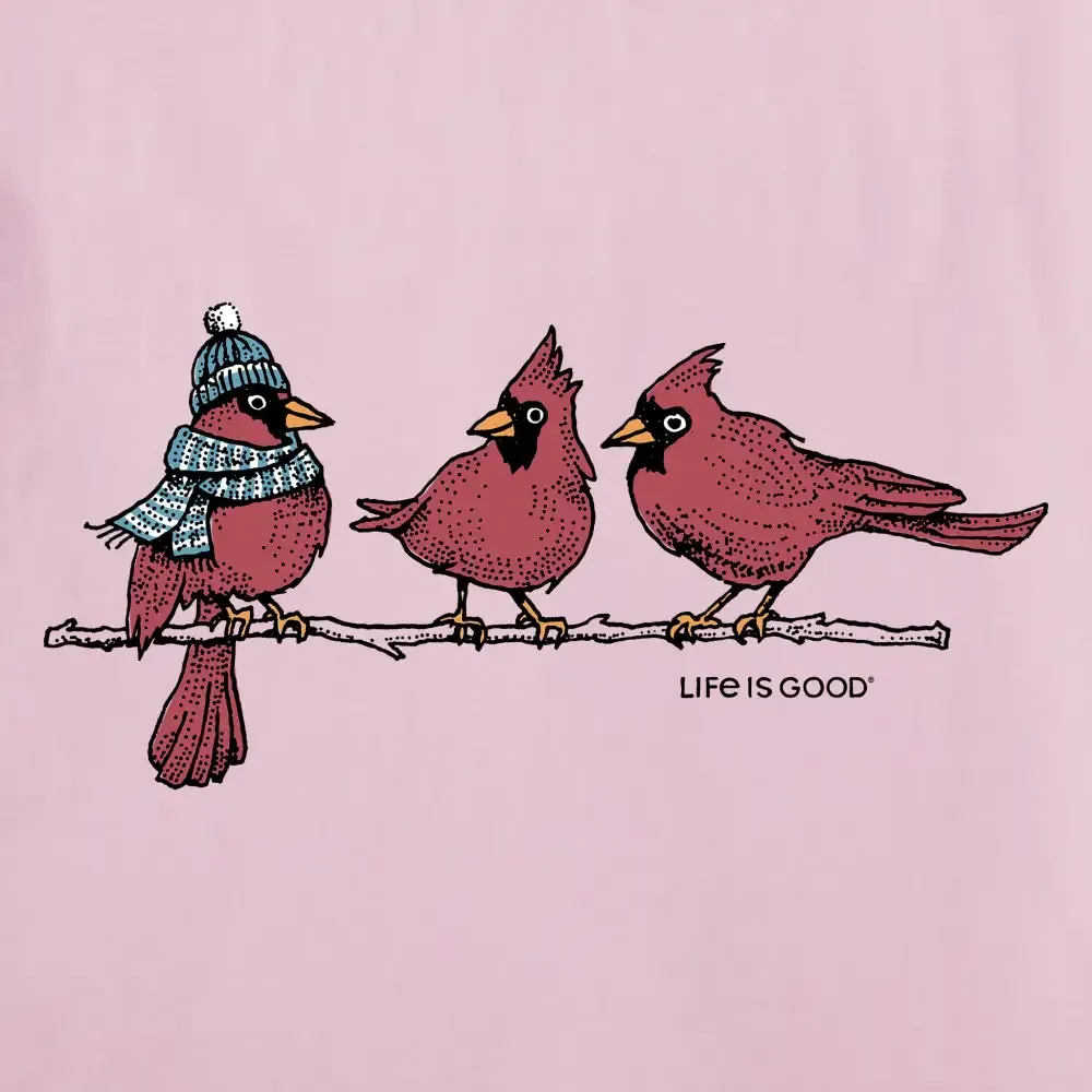 Women's 3 Warmly Dressed Cardinals Long Sleeve Crusher Tee