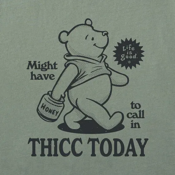 Men's Might Have to Call in Thicc Pooh Crusher Tee