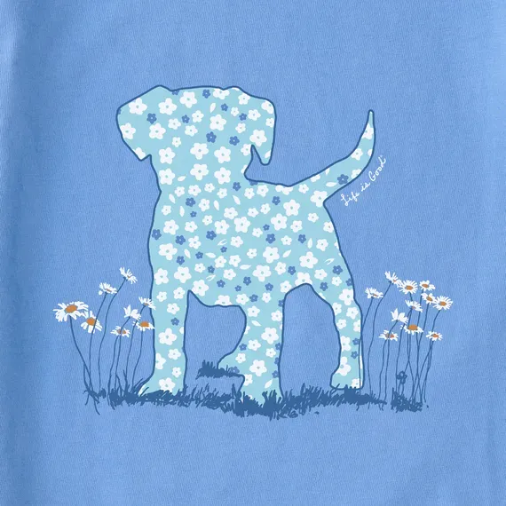Women's Patterna Daisy Dog Simply True Fleece Crew