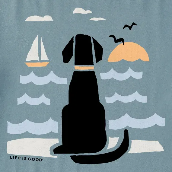 Men's Chillin' Dog @ the Beach  Crusher Tee