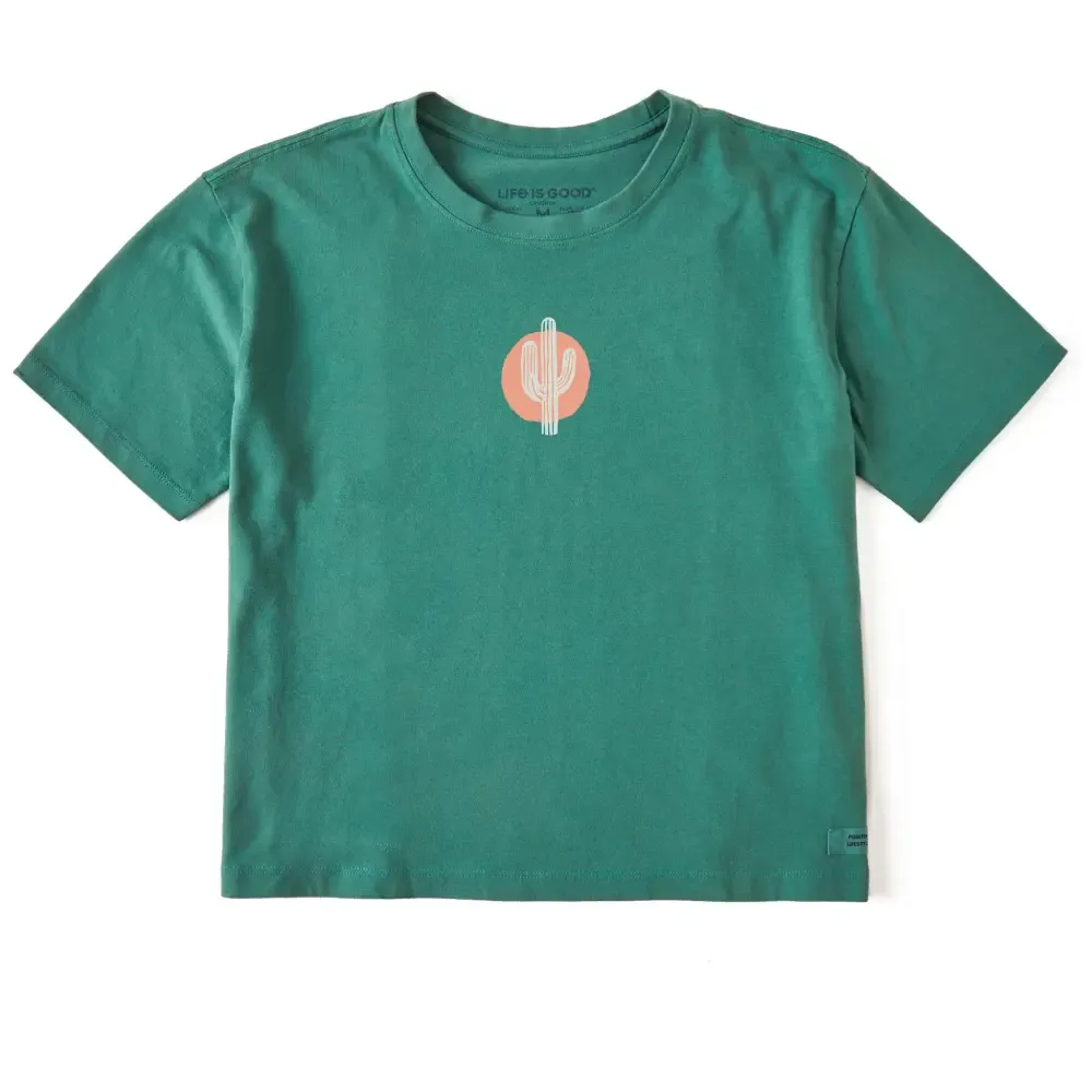Women's Cactus Sun Mini Short Sleeve Crusher Boxy Tee