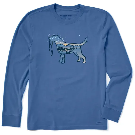Men's Macro Micro Dogscape Long Sleeve  Tee