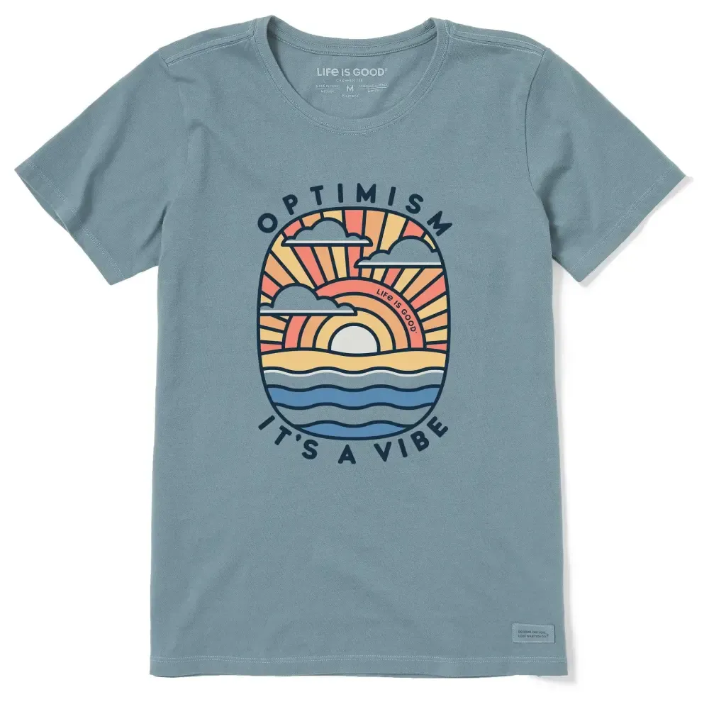 Women's Optimism It's a Vibe Short Sleeve Crusher Tee