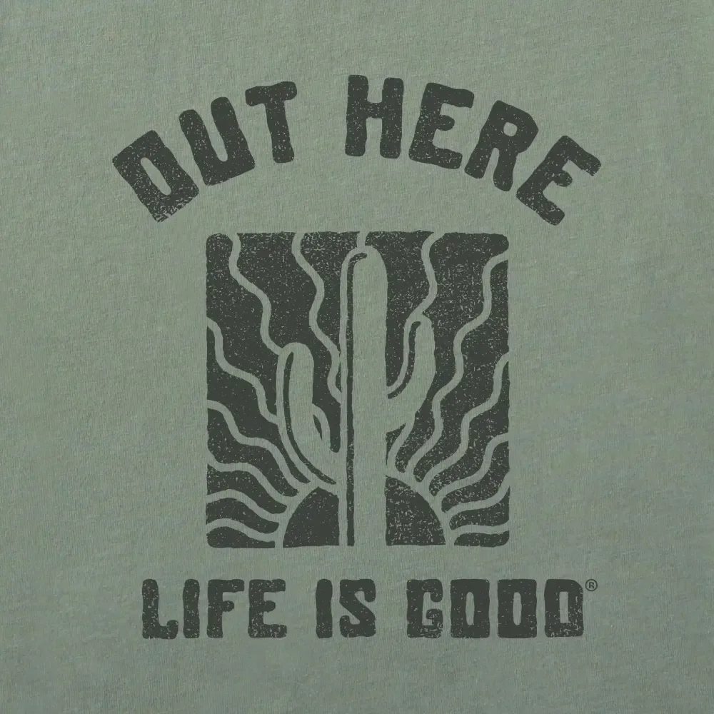 Women's Out Here Cactus Sunset Short Sleeve Crusher Tee