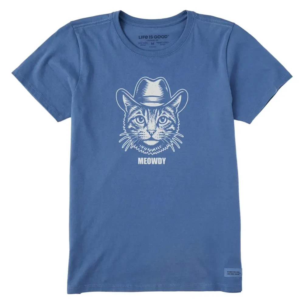 Women's Bert's Meowdy Cat Short Sleeve Crusher Tee