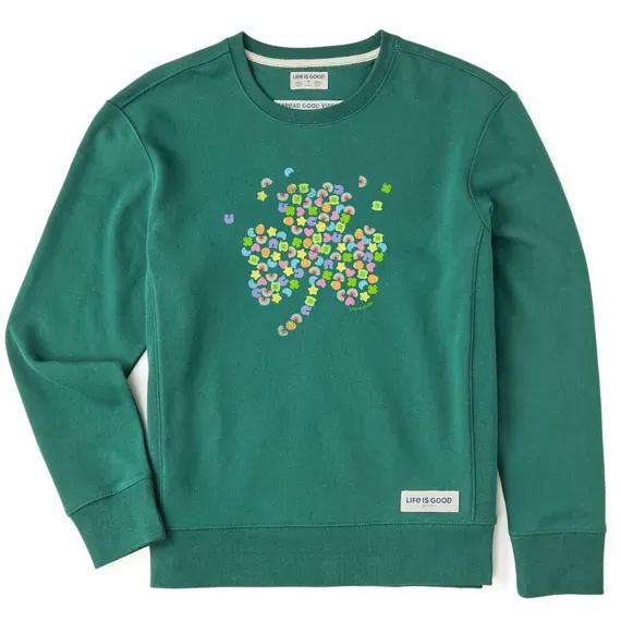 Women's Charmed Clover Simply True Fleece Crew