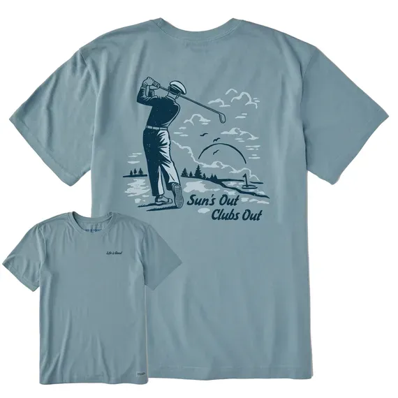 Men's Suns Out Clubs Out  Crusher Tee
