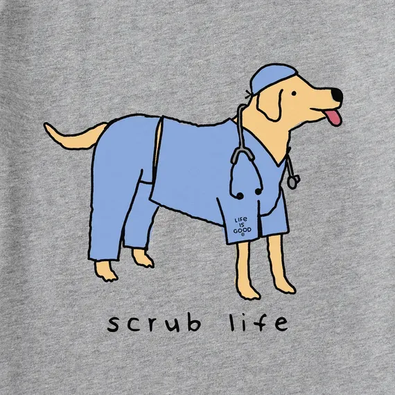 Women's Scrub Life Dog  Crusher Tee