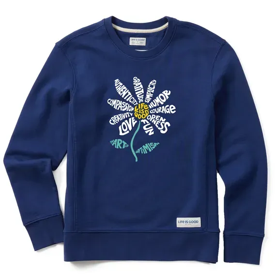 Women's Superpowers Daisy Simply True Fleece Crew