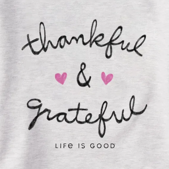 Women's Thankful and Grateful Simply True Fleece Hoodie