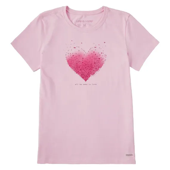 Women's Scattered Hearts Short Sleeve  Tee