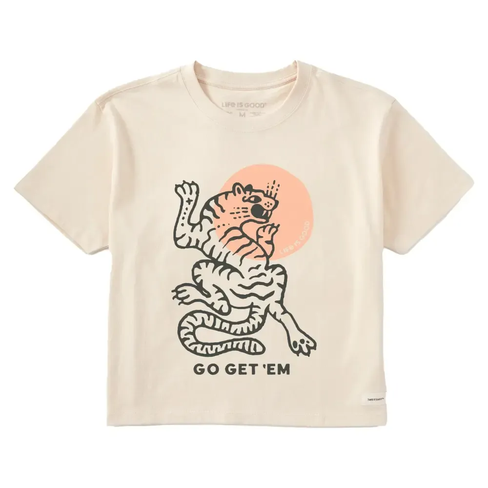 Women's Go Get Em Tiger Short Sleeve Crusher Boxy Tee