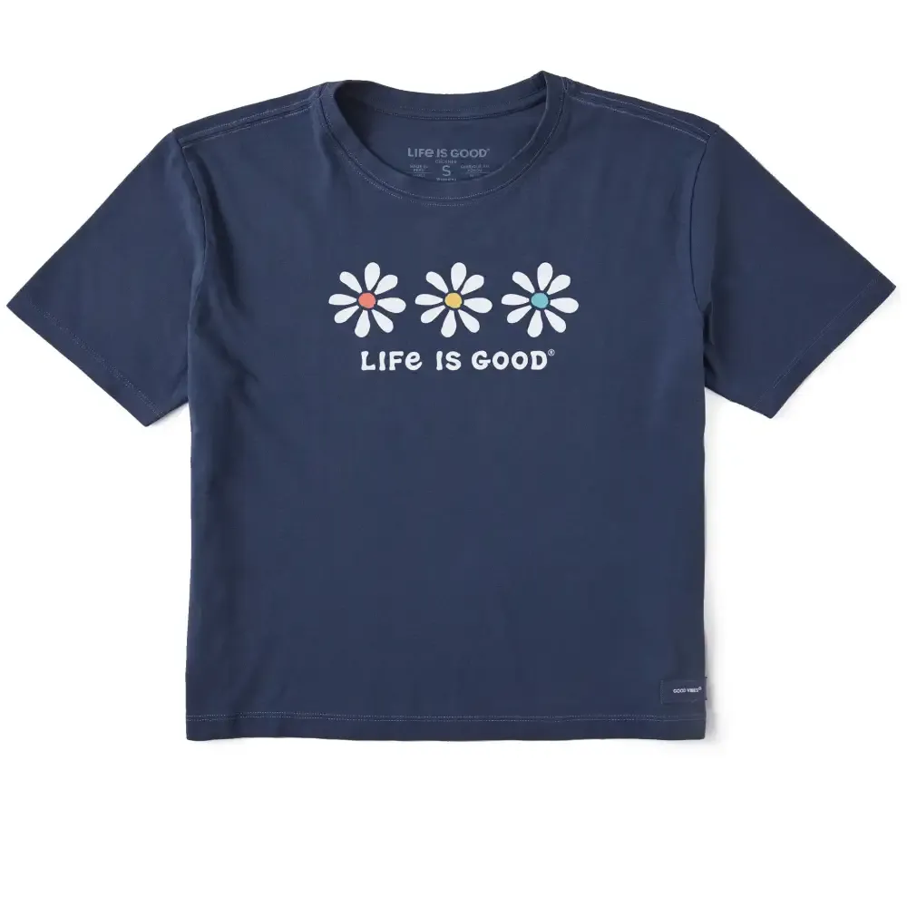 Women's 3 Daisies Short Sleeve Crusher Boxy Tee