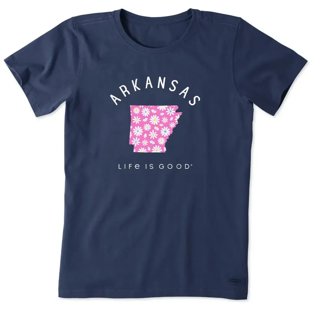 Women's Arkansas Daisies Short Sleeve Crusher Tee