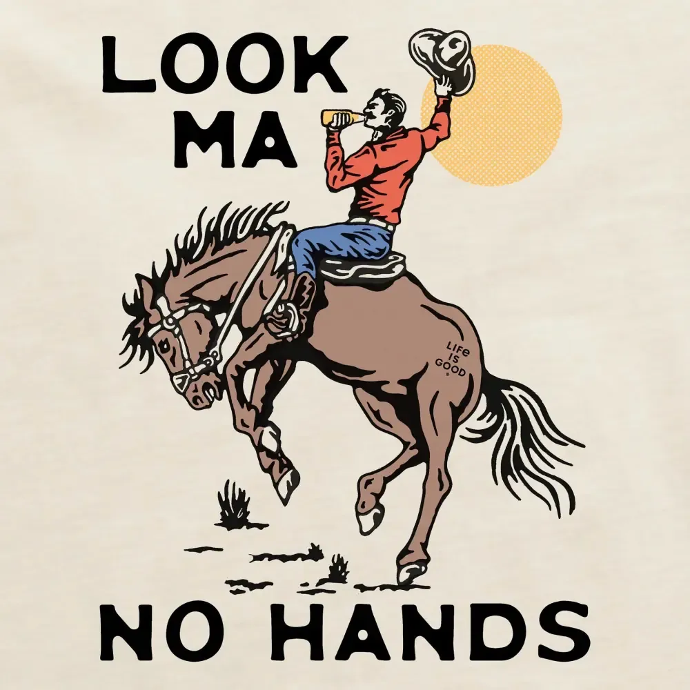 Women's Look Ma No Hands Cowboy Short Sleeve Crusher Boxy Tee