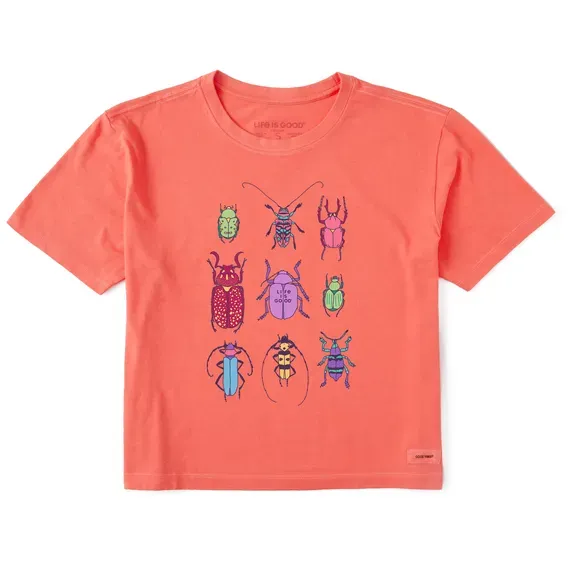Women's Cool Bug Grid  Crusher Boxy Tee