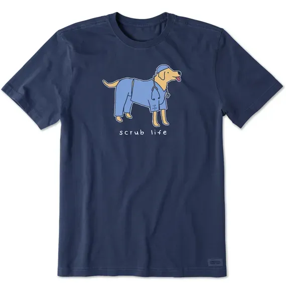 Men's Scrub Life Dog  Crusher Tee