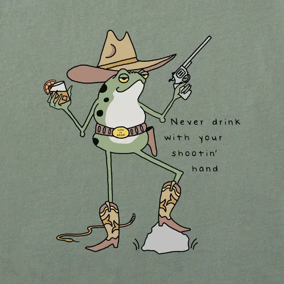 Men's Never Drink Cowboy Frog Crusher Tee