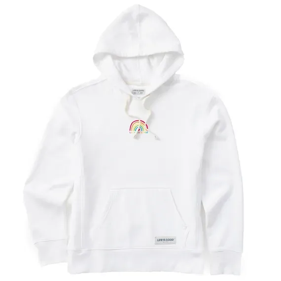 Women's Simple Rainbow Heart Simply True Fleece Hoodie