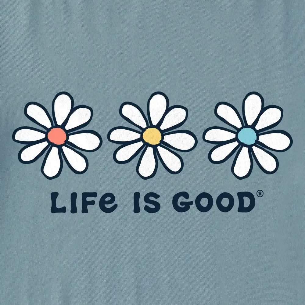 Women's 3 Daisies Long Sleeve Crusher Boxy Tee