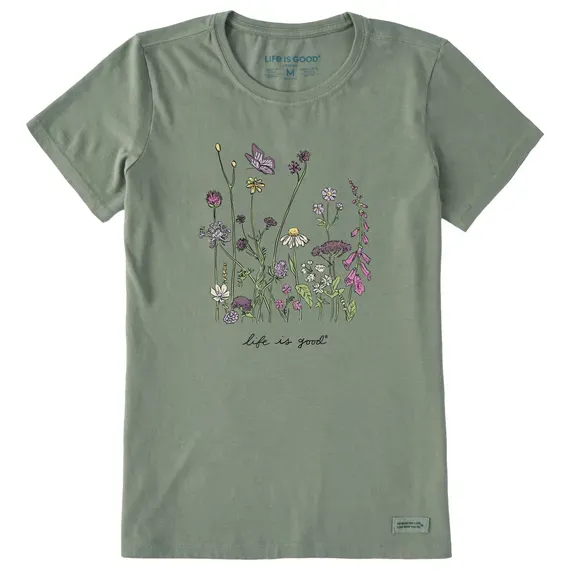 Women's Realaxed Wildflowers Short Sleeve  Tee