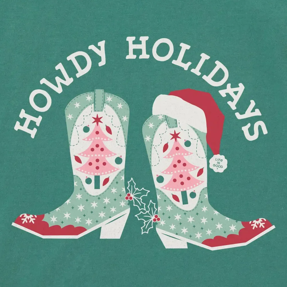 Men's Howdy Holidays Boots Short Sleeve Crusher Tee