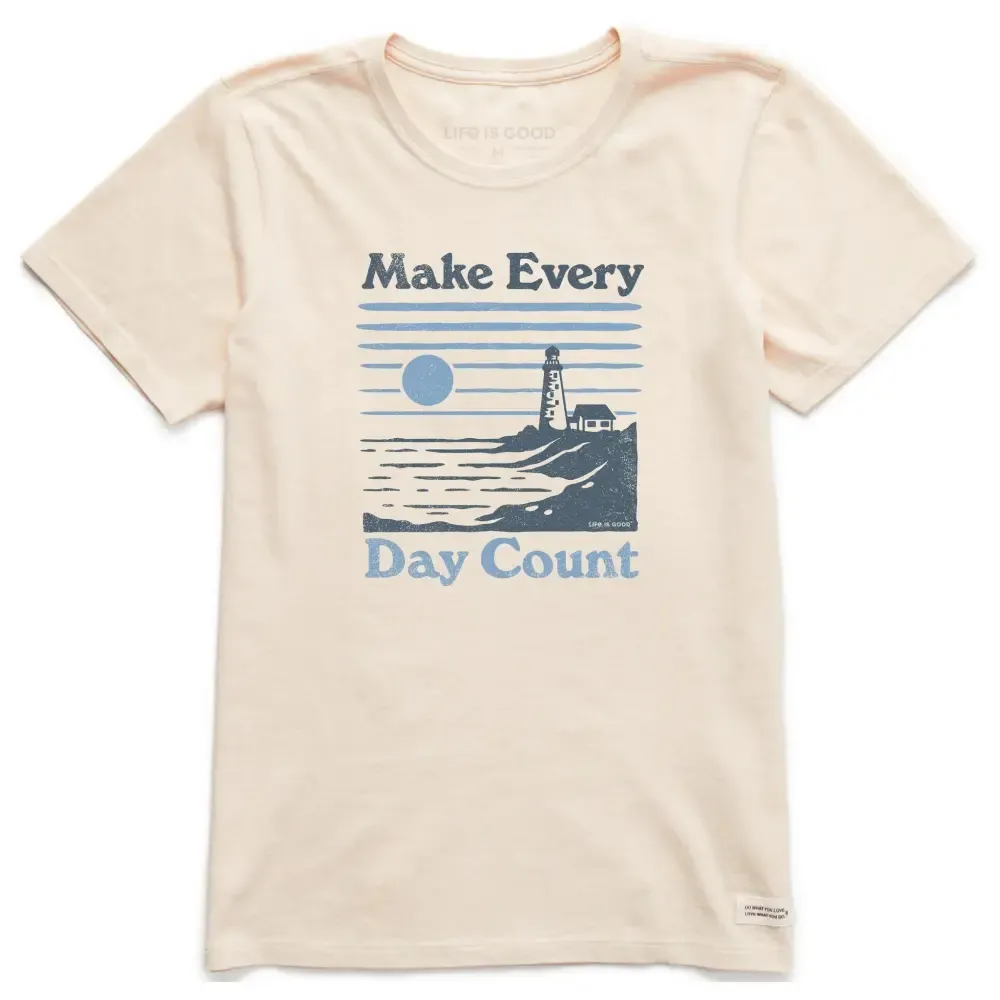 Women's Make Every Day Count Lighthouse Short Sleeve Crusher Tee
