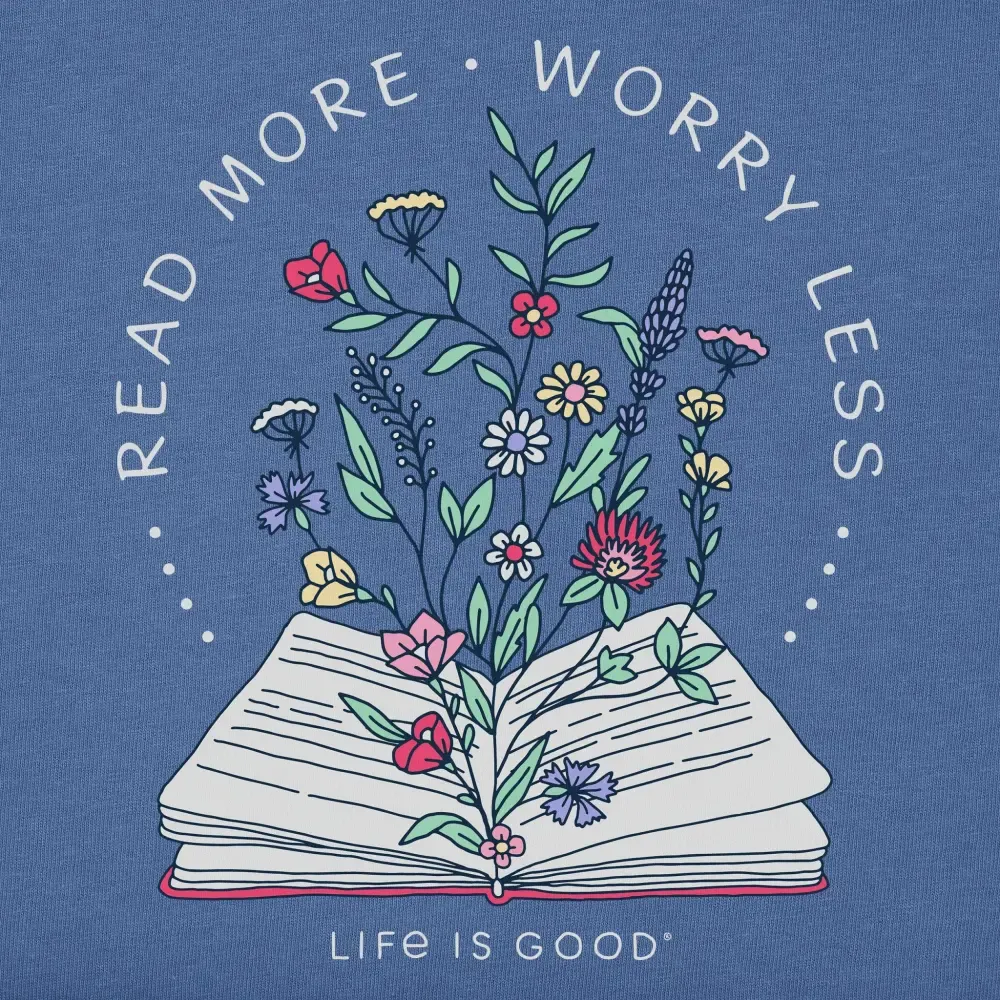 Women's Read More Flower Book Short Sleeve Tee