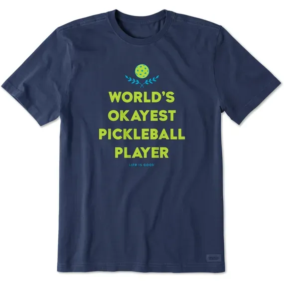 Men's World's Okayest Pickleball Player Short Sleeve  Tee