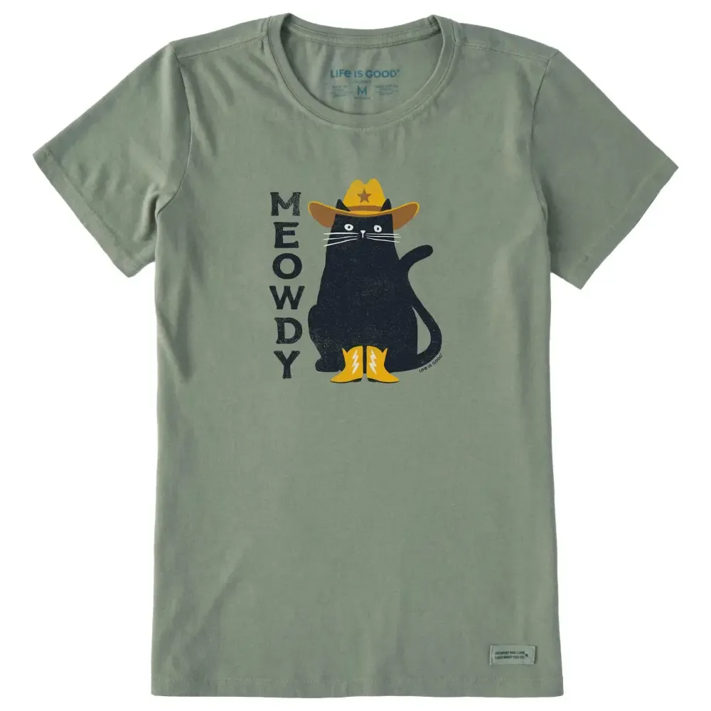 Women's Meowdy Cowboy Cat Short Sleeve Crusher Tee