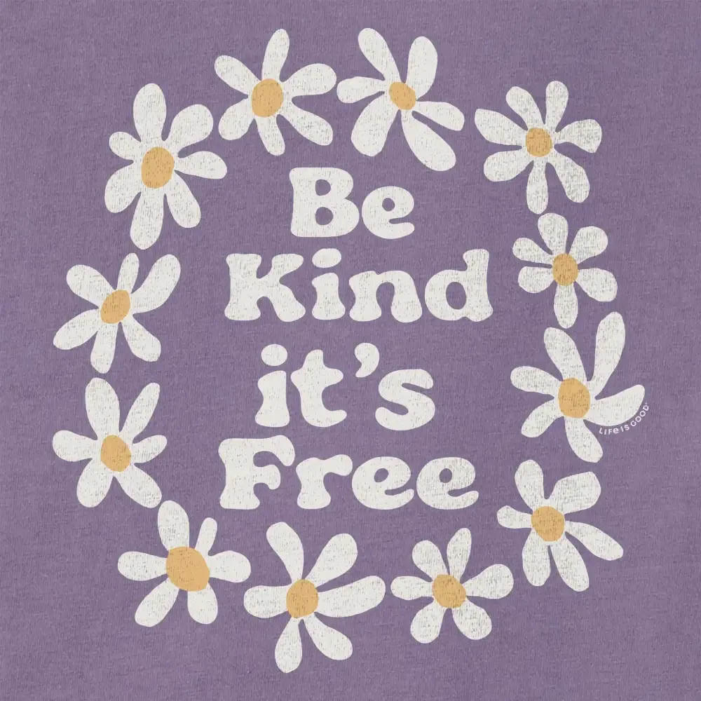 Women's Be Kind It's Free Short Sleeve Crusher Boxy Tee