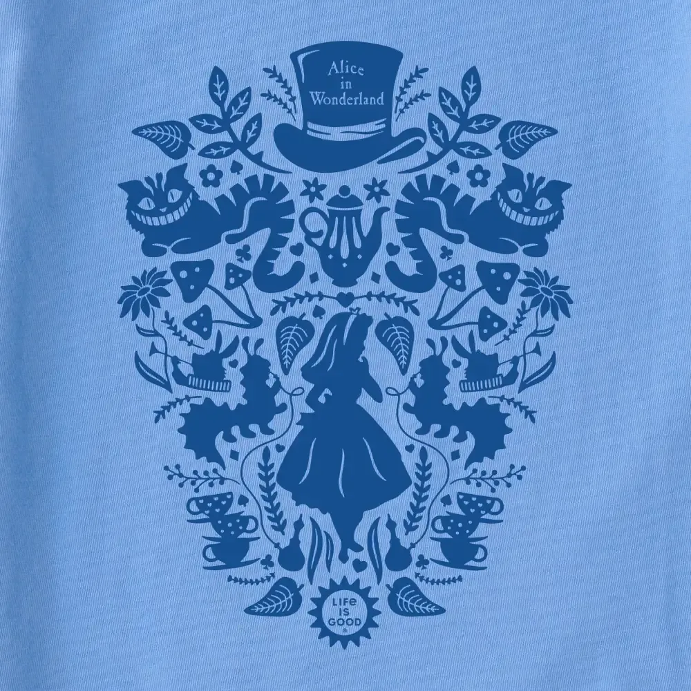 Women's Alice in Wonderland Mirror Short Sleeve Crusher Tee