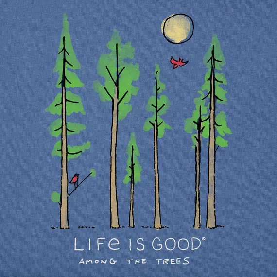 Women's Life is Good Among the Trees Long Sleeve Crusher Tee