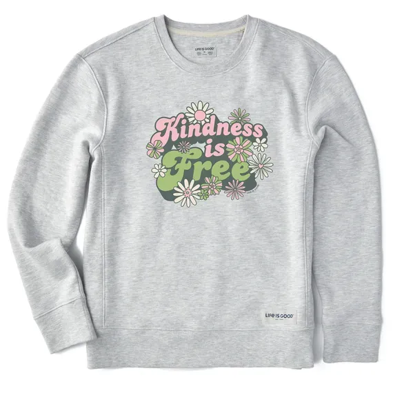 Women's Kindness is Free Daisies Simply True Fleece Crew