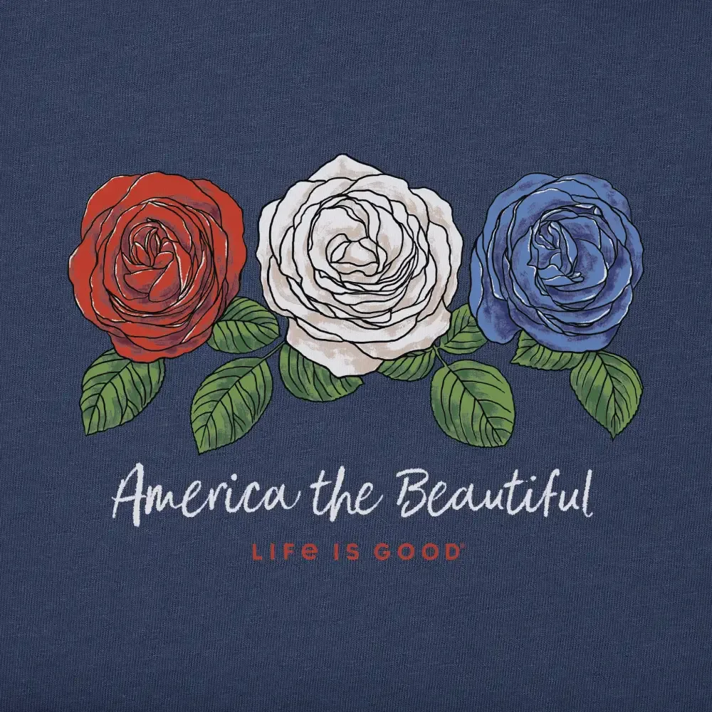 Women's America the Beautiful Roses Crusher Vee