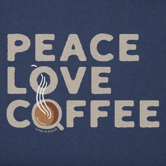 Women's Peace Love & Coffee Simply True Fleece Crew