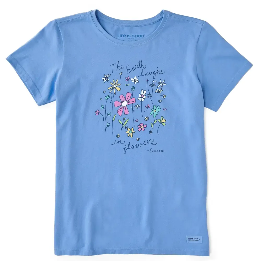 Women's Earth Laughs in Wildflowers Short Sleeve Tee