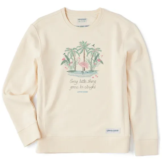 Women's Every Little Thing Flamingo Simply True Fleece Crew