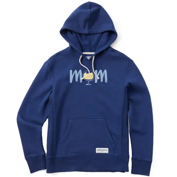 Women's Mom Wine Simply True Fleece Hoodie