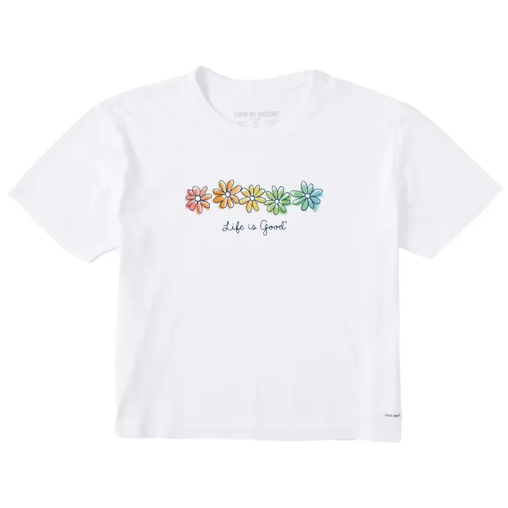 Women's Spectrum Daisies Short Sleeve Crusher Boxy Tee