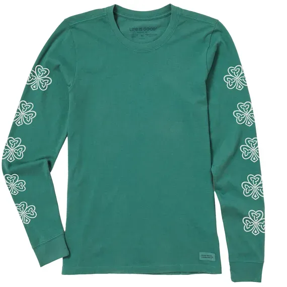 Women's Celtic Clovers Long Sleeve Crusher Tee