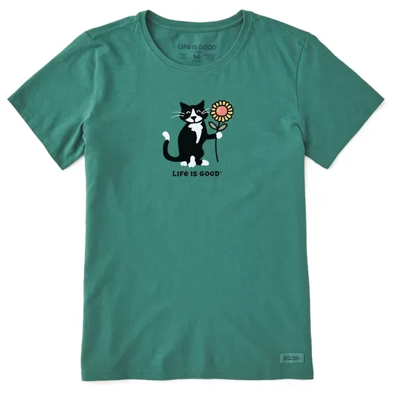 Women's Sunflower Cat  Crusher Tee