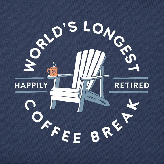Men's Worlds Longest Coffee Break Short Sleeve  Tee