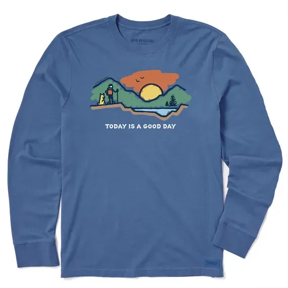 Men's Today is a Good Day Mountain Hike Long Sleeve  Tee