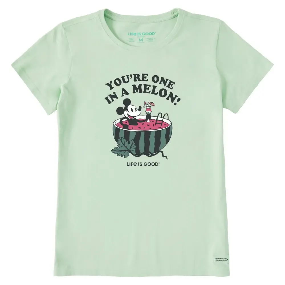 Women's One in a Melon Steamboat Willie Short Sleeve Crusher Tee