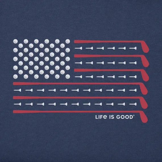 Men's Golf Flag Short Sleeve  Tee