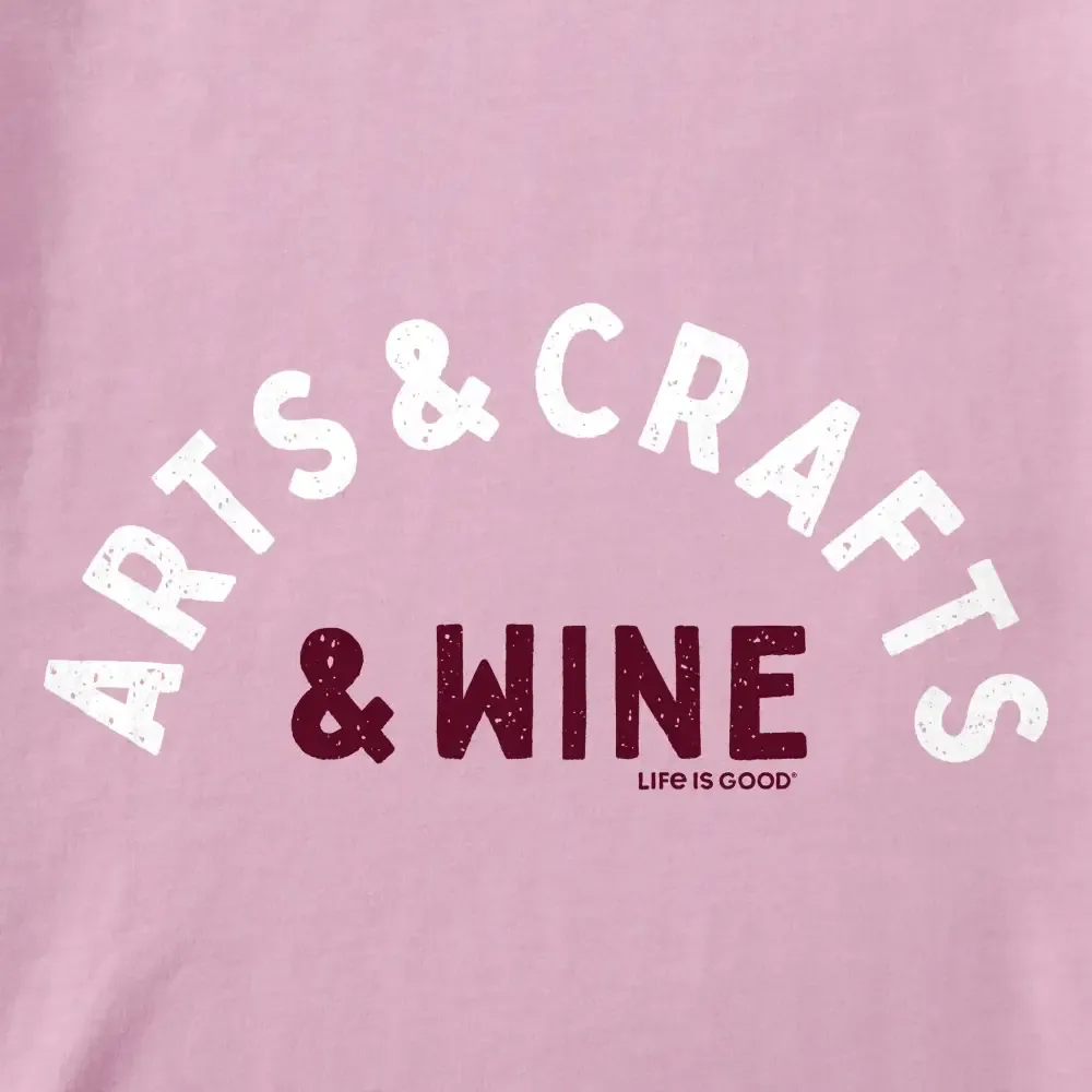 Women's Arts & Crafts & Wine Short Sleeve Crusher Boxy Tee